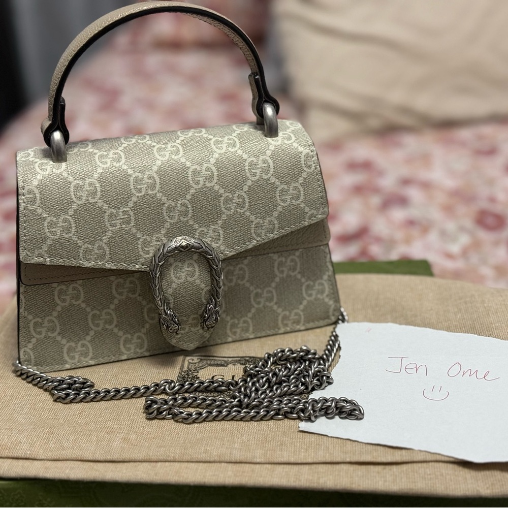 Gucci Beige and Silver Women's Bag